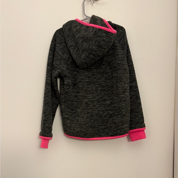 Grey and pink fleece zip up hoodie - Picture 3 of 3